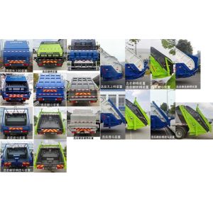 Compression Rubbish Rear Loader Manual Compressed Garbage Truck