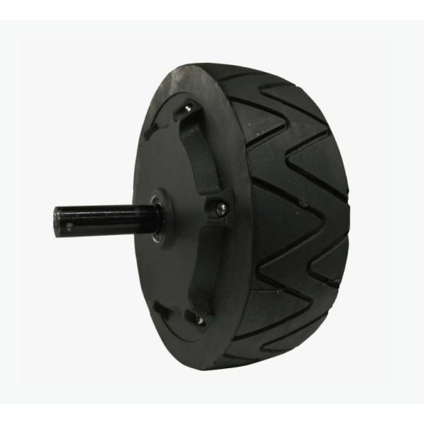 Quality 24V 200KG AGV Mecanum Wheel 1024 Wire Encoder Gearless Robot Drive DC Wheel Hub Motor wholesale