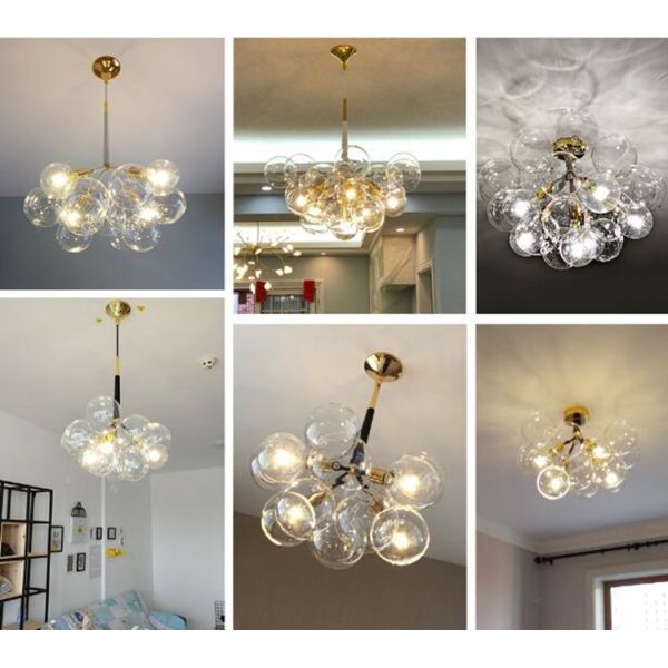 Nordic Concise Molecular Glass Chandelier Living room Bar Jumbo Bubble Chandelier(WH-MI-326)