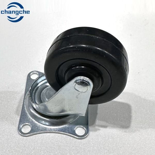 Custom 2 Inch Rubber Roller Wheel Casters Logo Printed