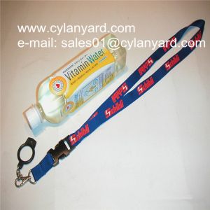 China Functional outdoor drink bottle hanging lanyards with printed logo, on sale