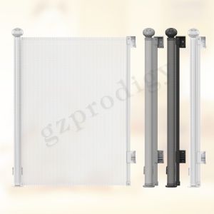 Easy Operation Retractable Stair Gate Extra Wide Double Lock System