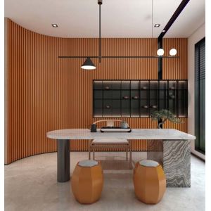 12mm Thickness Polystyrene Wall Panel Laminated Wood Garin Color