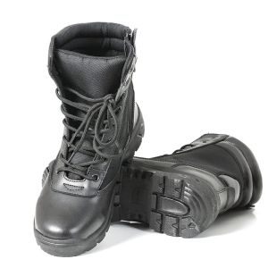 Leather Insulated Military Boots For Men Breathable High Top Non Slip Rubber