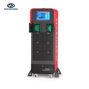 Cheap Smart EV Battery Swap Cabinet All-in-One Solution, 8/12 Slots for E-Motorcycle Rental Business for sale
