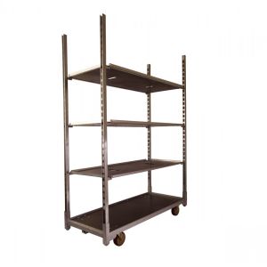 4 Castors Garden Plant Display Shelf , L1350mm Heavy Duty Plant Pot Trolley