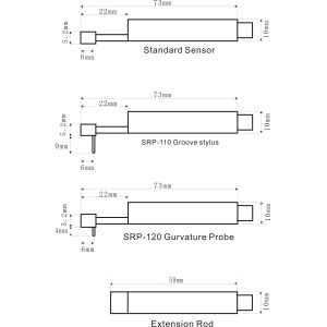 Digits 10Mm Surface Roughness Measurement Equipment Separate Probe Ra Rz Rq Rt