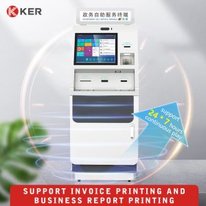 Customized 23.8 Inch Public Service Terminal Self Service Print Terminal Kiosk