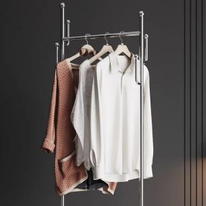 Contemporary Floor Hanger Holder With PU Leather And Customizable Metal