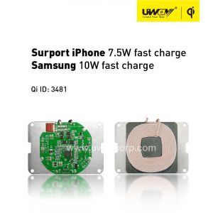 Aluminum Qi Wireless Charging Module Transmitter Module 15W Fast Charge