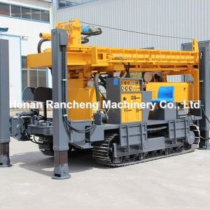 350m Drilling Depth Rubber Caterpillar Track Water Well Drilling Rig Pneumatic