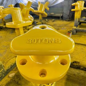 30T T Head Cast Iron Yacht Bollard Dock Bollards Painted Bitumen large vessel
