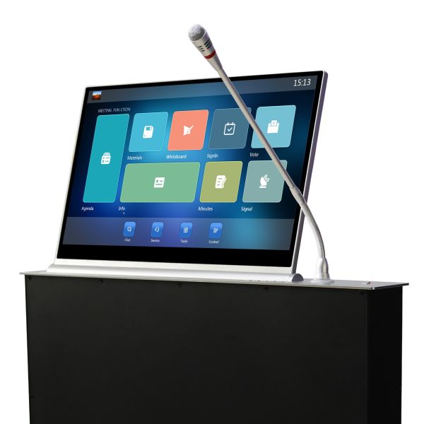 Quality Retractable Motorized Monitor Lift Table 21 Inch For Paperless Meeting Systems wholesale