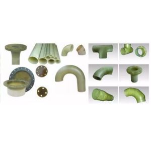 Butt Joint Molded FRP Pipe Flanges Elbow Bend GRP Pipes Fiberglass Fit Flange