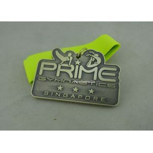 China 3.0 Inch Sports Die Cast Medals Zinc Alloy 3D With Antique Silver Plating on sale