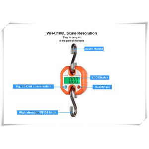 Outside Calibration Heavy Duty Hanging Scale , Mode Function Crane Digital Scale