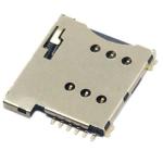 Micro Sim Card Adapt Push Push SMT Type H=1.35 6 Pin Slot Socket Connector