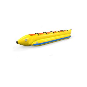 Cheap Water Park Inflatable Water Trampoline , Blow Up Banana Boat 0.9mm Plato PVC Tarpaulins for sale