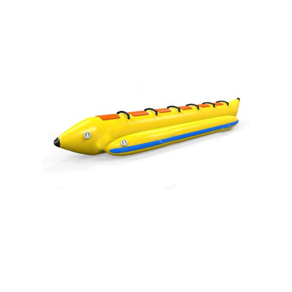 Water Park Inflatable Water Trampoline , Blow Up Banana Boat 0.9mm Plato PVC