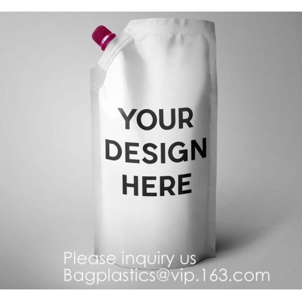 Liquor Pouches Drinking Flasks, Reusable Liquid Spout Bags, BPA Free, 3 32oz, 3 16oz, Collapsible Silicone Funnel Includ