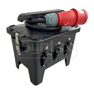 Syntax MP12 Polycarbonate Distribution Box 5P 32A With UK Type 13A Sockets and