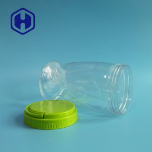 Airtight 30oz 900ml Sealable Plastic Packing Jar With Liner Lids