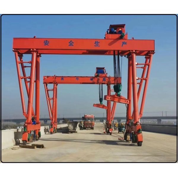 Quality Tire crane for wind power construction、98 ton tire crane、98t gantry crane、Wheeled gantry crane wholesale