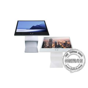 K Base Design 32in 43in Infra Touch Self Checkout Kiosk With QR Code Scanner