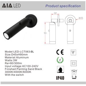 Surface mounted reading wall lamp bedside wall light reading bed wall light usb