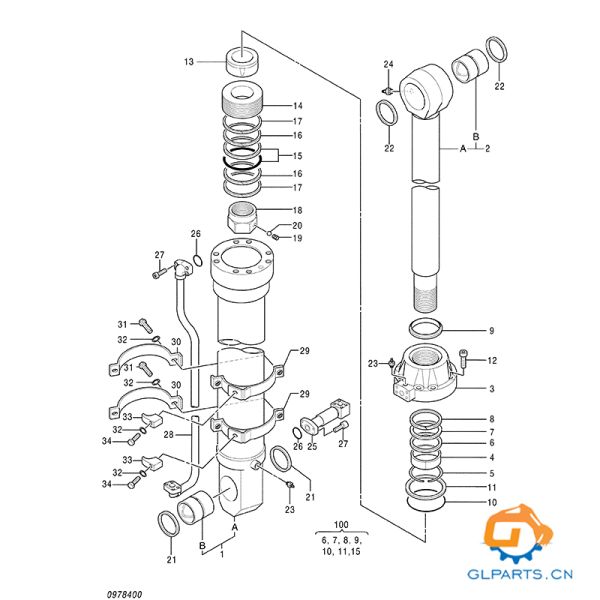 ZX870H-3F ZX870R-3 ZX870R-3F Excavator Cylinder 4638084 For Hitachi Parts