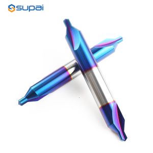 Solid Carbide Center Drill Bit 30 60 90 120 Degree With Coating For Steel