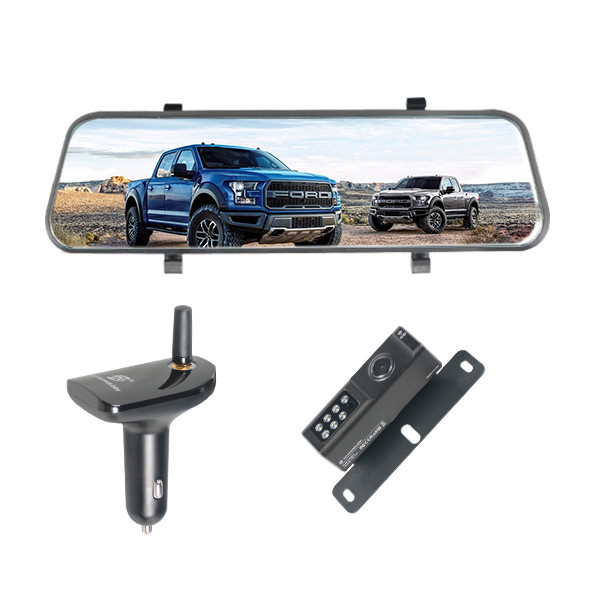 Quality 10" Mirror Dash Cam Wireless Rearview Backup Camera DVR Function wholesale