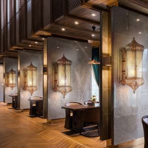 Glass Shade Luminous Vintage Copper Wall Light With 50000 Hours Lifespan