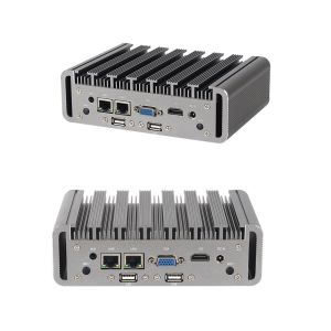 Intel Celeron J6412 And Core i5-6200U Mini PC Fanless Industrial Support OEM And