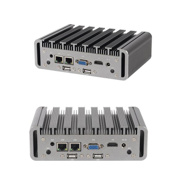 Intel Celeron J6412 And Core i5-6200U Mini PC Fanless Industrial Support OEM And