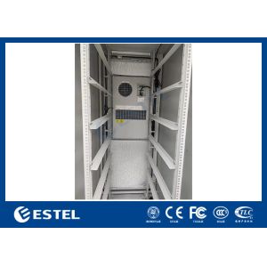19 Inch Floor Mounted Outdoor Telecom Cabinet With 4 Wheels And Dual Doors