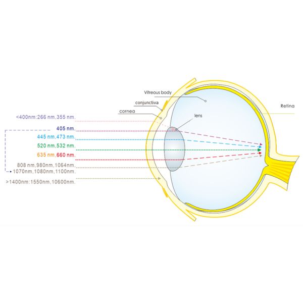 190-450nm 800-1100nm Best Anti Laser Glasses Protection Compatible with Shortsightedness Frame