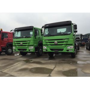 Green Color Chassis 371HP Tipper Dump Truck 12 Wheels LHD 60 - 70 Tons 28CBM