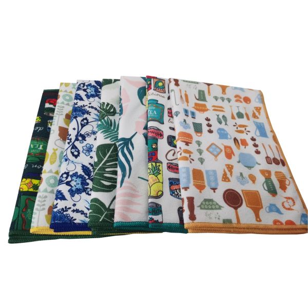 Absorbent Cleaning Cloth Microfiber Dish Towel Multi Functional