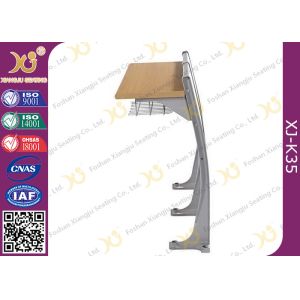 University Steel Book Holder Lecture Room Seating With Writing Desk