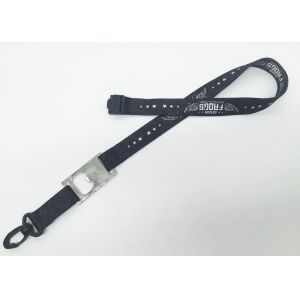 Cheap Professional Dye Sublimation Lanyards With Detachable Clip White Black for sale