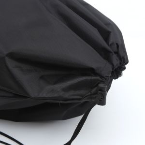 Black Backpack Polyester Dustproof Drawstring Portable Gym Bag