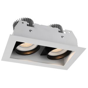 Cheap Interior Size 160*98*85mm Square Trim Tiltable Recessed LED Downlights 30deg 2*7W Warm White 2700K for sale