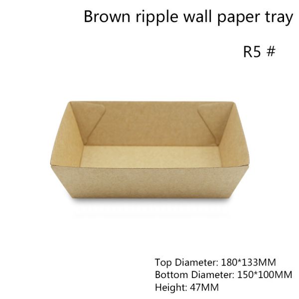 Quality Flexo Printing Leakage Proof Paper Disposable Serving Tray wholesale