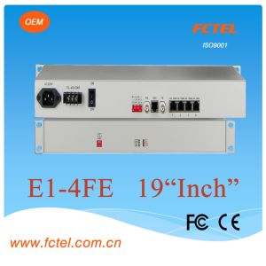 Cheap 75ohm rj45 4e1 to 1-4*Fe Protocol Media Converter for sale