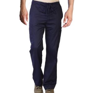 China 200 GSM Insert Pocket Plain Spandex Pants Medical Uniform Scrubs on sale