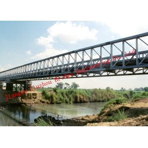Portable Railroad Steel Truss Bridge Temporary Simple Structure Supporting Light