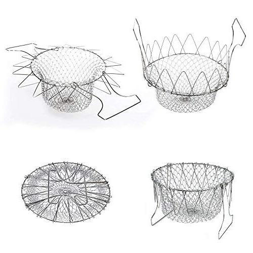 23cm Stainless Steel Mesh Filter Baskets Strainer 150g Silver