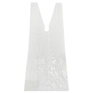 Machine made Disposable Waterproof PE Polythene Work Gown With opened cuffs