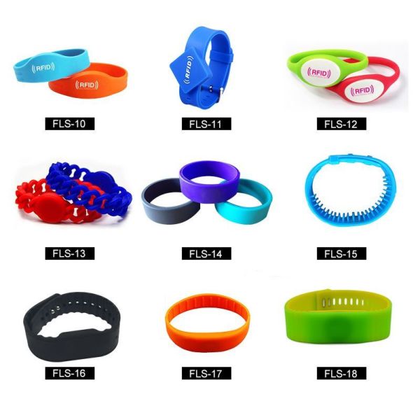RFID Silkscreen Printing Custom Made Silicone Wristbands